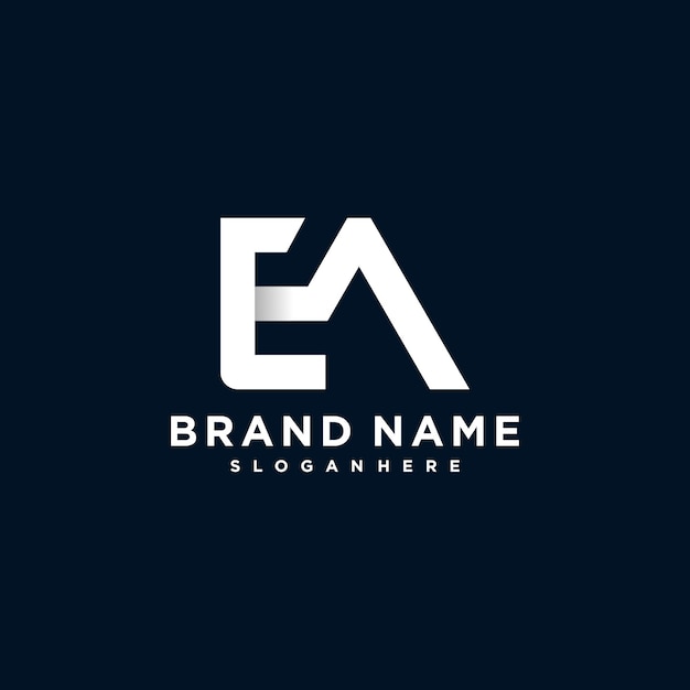 Moderne letter E-combinatie met creatief concept logo-ontwerp Premuim Vector