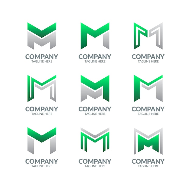 Moderne Letter M Logo Design-collectie
