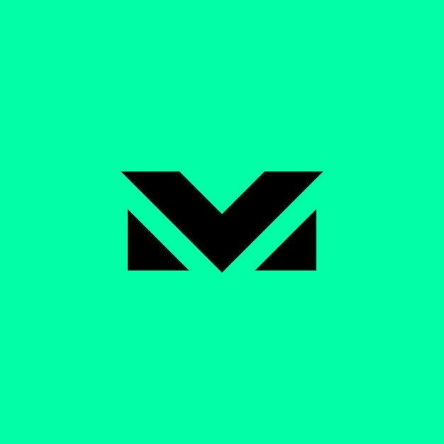 Vector moderne letter mv vm monogram logo ontwerp