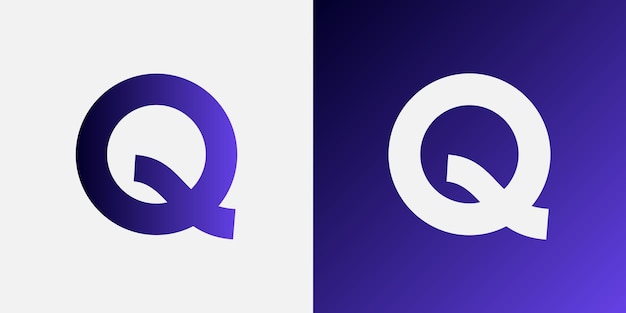 Moderne letter q logo ontwerp mooie gradiënt kleur