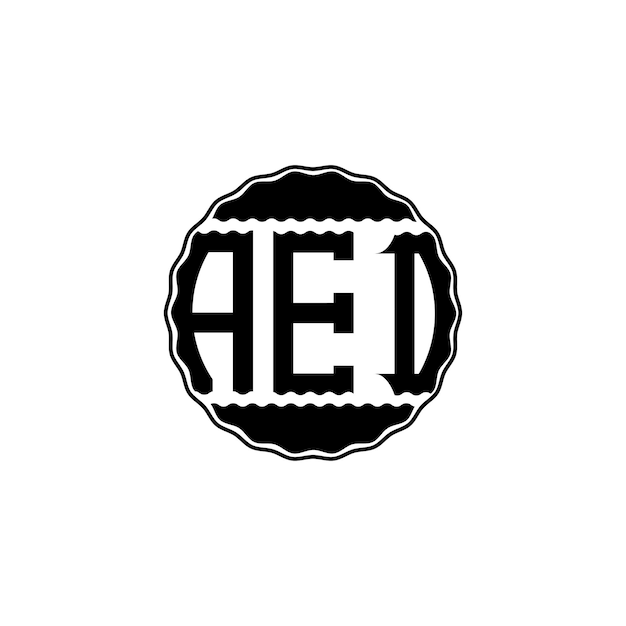 Moderne letterlogo 'AED'