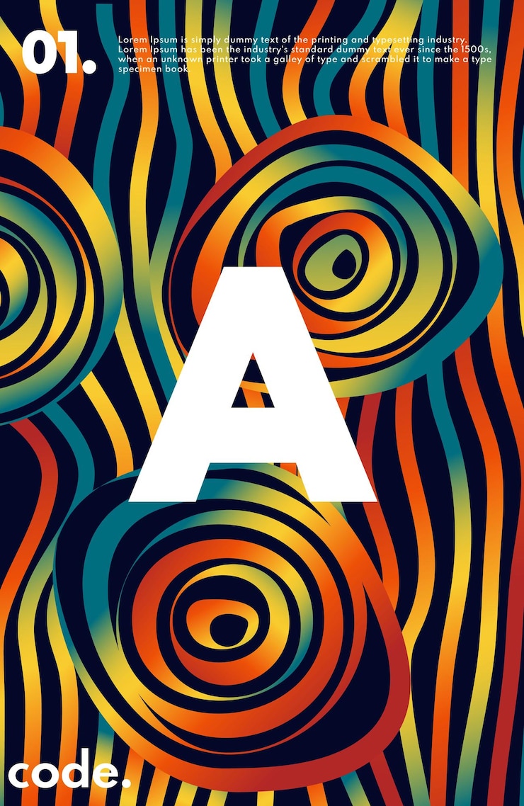 Vector moderne lijnen dynamisch vintage retro kleur abstract golflijnontwerp voor poster of achtergrondsjabloon