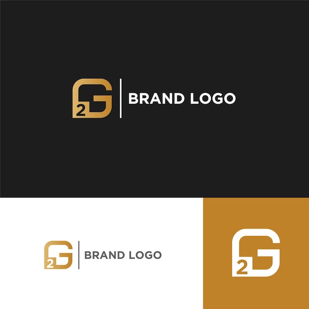Moderne logo letter g en nummer 2 of g2