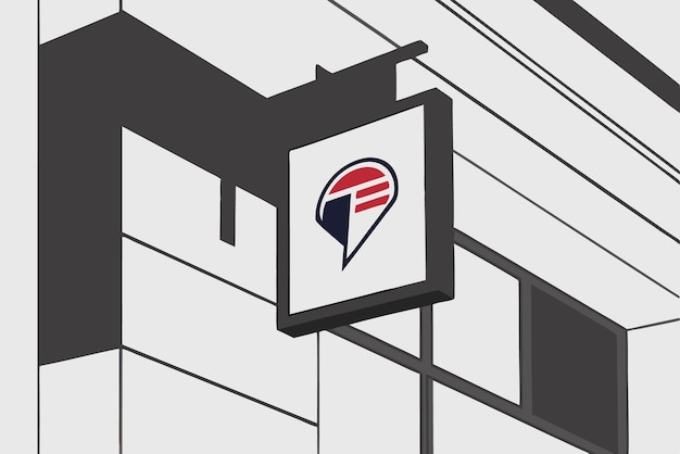 Moderne logo van een bedrijfsbord