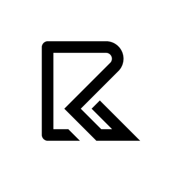 Moderne logoontwerp met de letter r voor het bedrijf