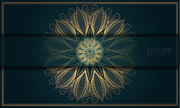 Moderne luxe gouden mandala-achtergrond