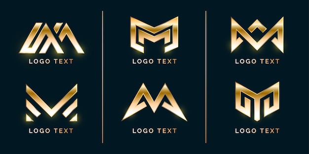 Moderne luxe M logo set