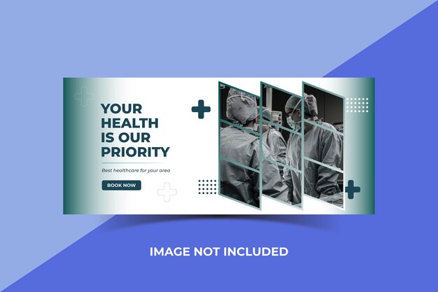 Vector moderne medische gezondheid facebook cover design sjabloon banner sjabloon en web banner sjabloon