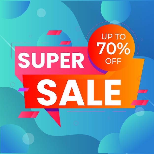 Moderne Mega sale banner compositie met platte korting achtergrond sjabloon abstracte vector