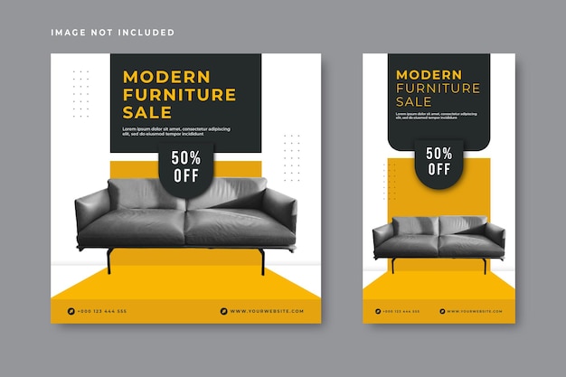 Moderne meubelverkoop voor social media banner of instagram post