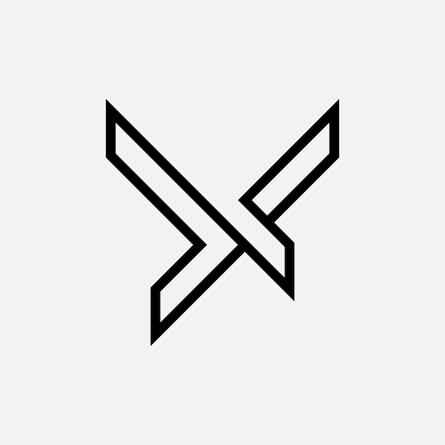 Moderne minimale vliegende adelaar valk havik letter x logo ontwerp