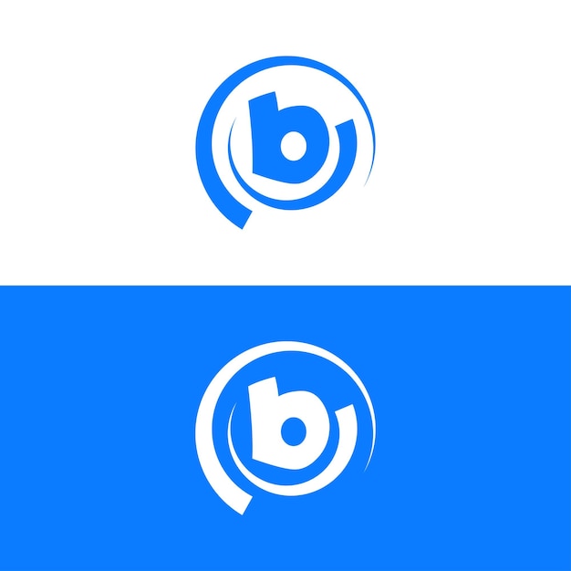 Vector moderne minimalistische eerste b brief logo ontwerp vector sjabloon