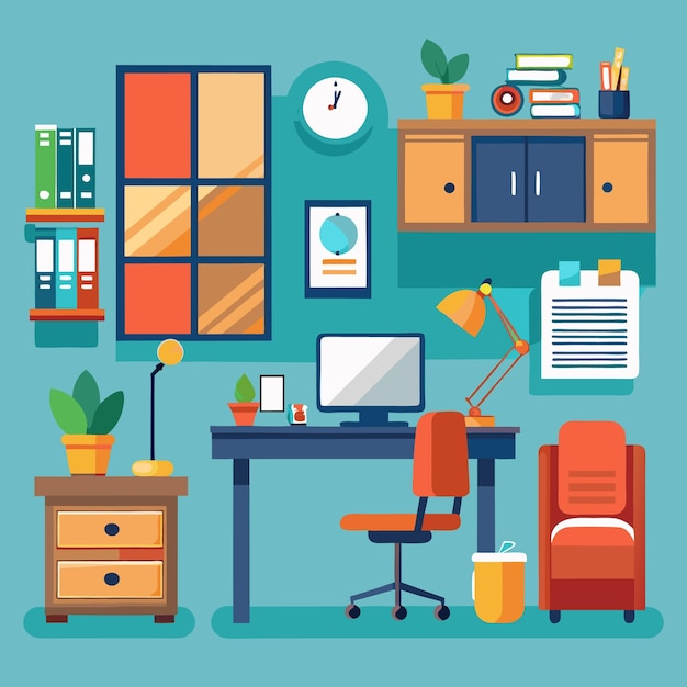 Moderne minimalistische kantoorinterieur