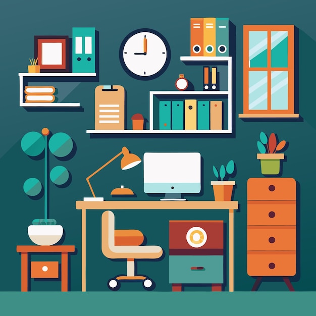 Moderne minimalistische kantoorinterieur