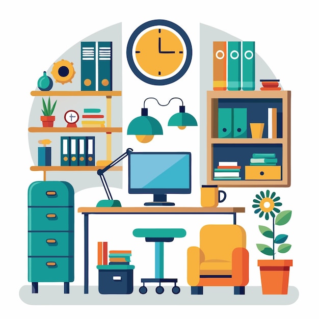 Moderne minimalistische kantoorinterieur