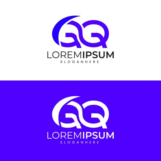 Moderne minimalistische letter qq logo ontwerp