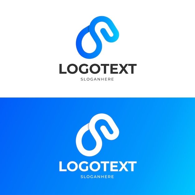 Moderne minimalistische Letter S en Drop Icon combinatie Logo ontwerp met Drop Logo sjabloon