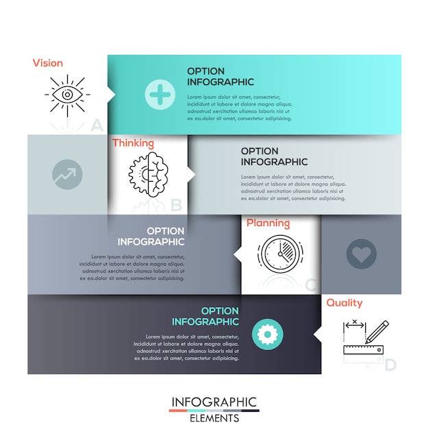 Moderne minimalistische stijl infographic sjabloon