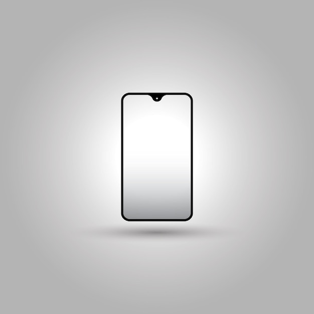 Moderne mobiele smartphone met leeg scherm vector illustratie UIUX design