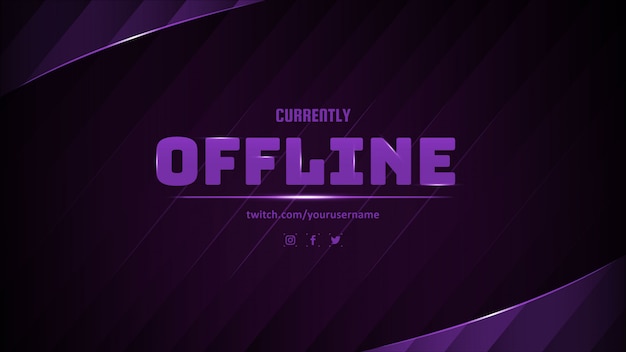 Moderne momenteel offline banner met abstracte achtergrond