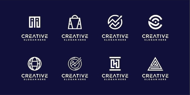 Moderne monogram abstracte logo-ontwerpcollectie