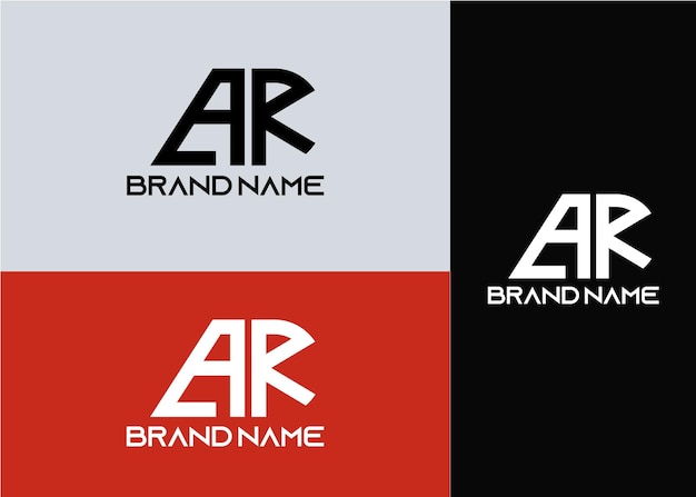 Moderne monogram beginletter ar logo sjabloon