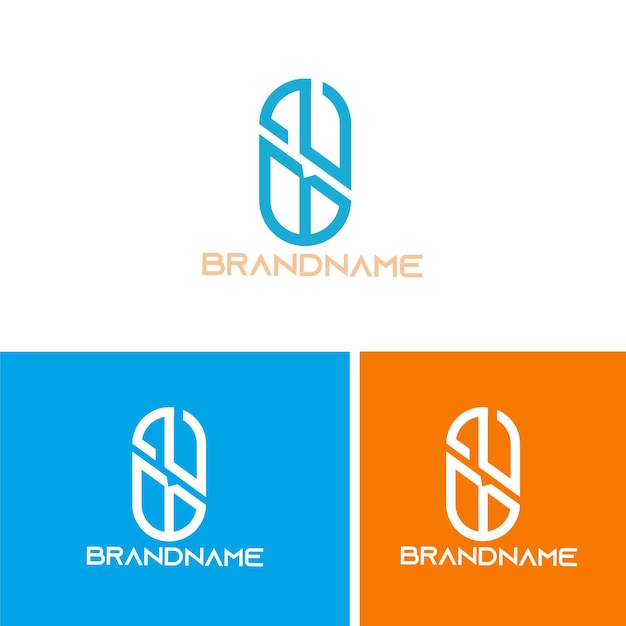 Vector moderne monogram beginletter bz logo sjabloon