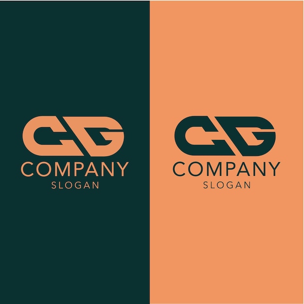 Moderne monogram beginletter cg logo ontwerpsjabloon