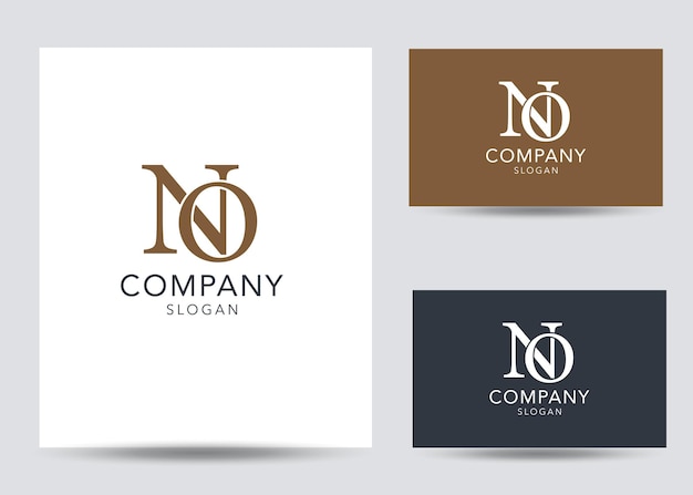 Moderne monogram beginletter geen logo ontwerpsjabloon