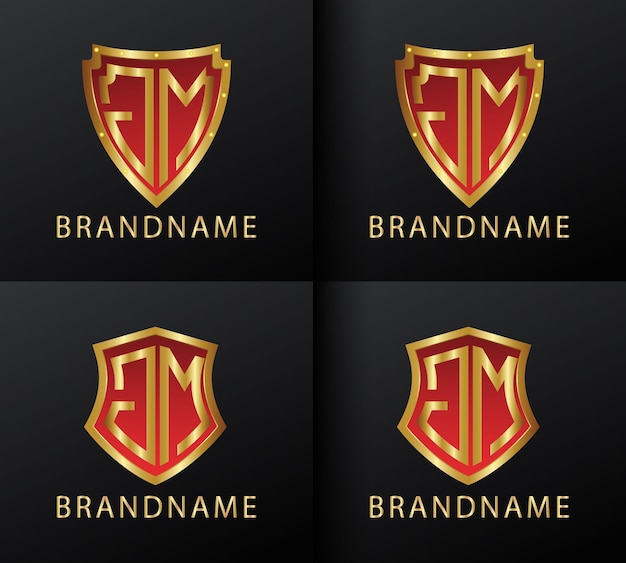Moderne monogram beginletter gm logo ontwerpsjabloon