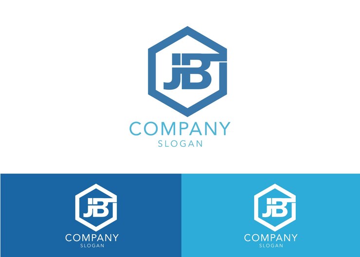 Vector moderne monogram beginletter jb logo ontwerpsjabloon