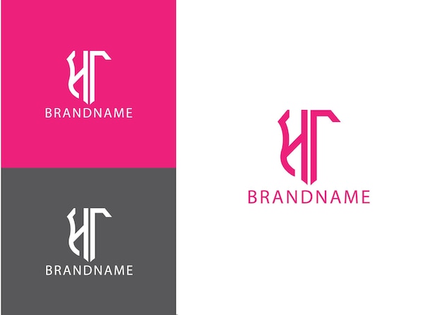 Moderne monogram beginletter nt logo ontwerpsjabloon