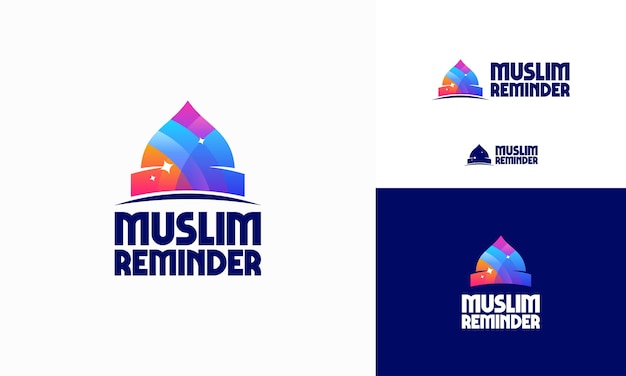 Moderne moslim herinnering logo ontwerpen concept vector islamitische moskee logo sjabloon pictogram