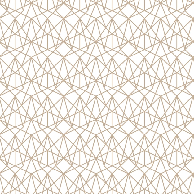 Vector moderne naadloze vectorillustratie lineair gouden patroon op een witte achtergrond sierpatroon voor folders die behangachtergronden drukken