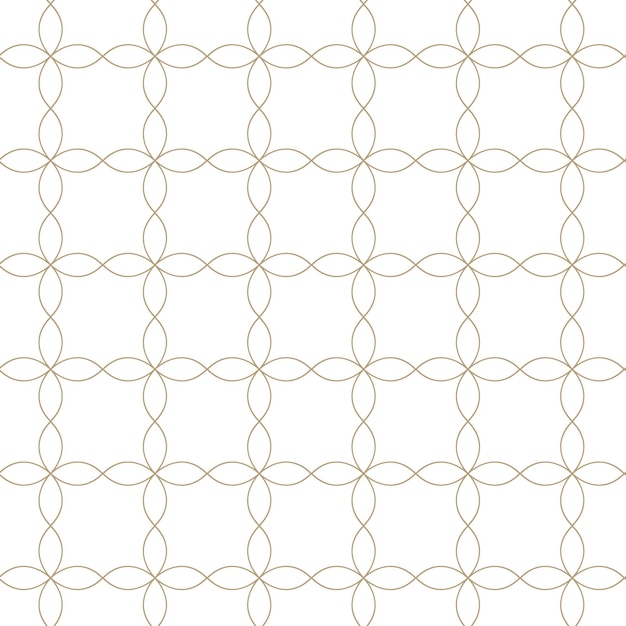 Moderne naadloze vectorillustratie Lineair gouden patroon op een witte achtergrond Sierpatroon voor folders die behangachtergronden drukken