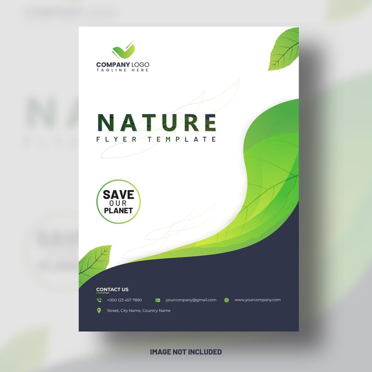 Vector moderne natuur flyer sjabloon
