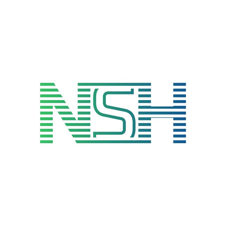 Vector moderne nsh logo design letter nsh minimalist professionele en veelzijdige branding icon voor zakelijke identiteit