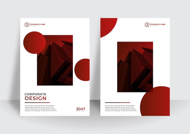 Moderne omslagontwerpsjabloon. Ontwerpsjabloon voor bedrijfsjaarverslag of boek