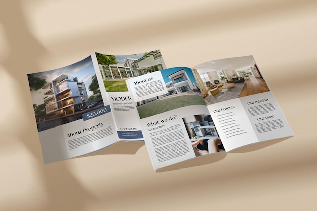 Moderne onroerend goed Bifold Brochure Template