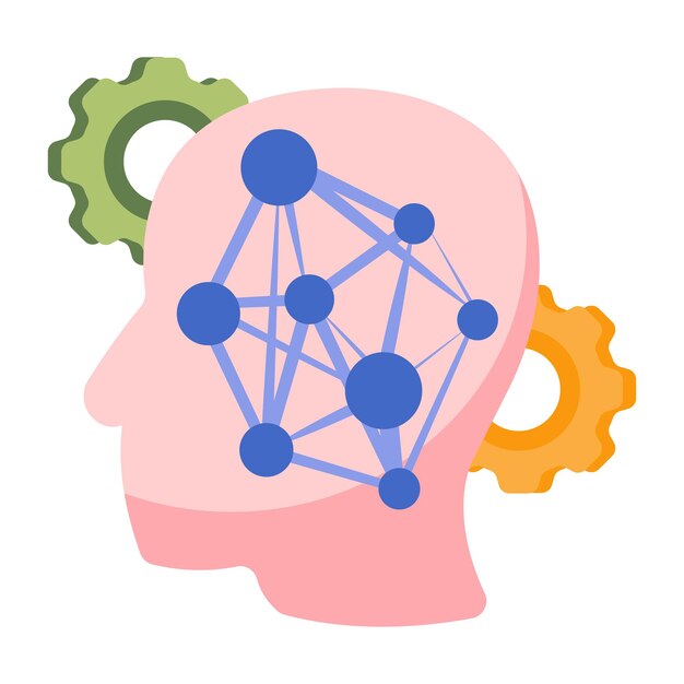 Vector moderne ontwerp icoon van kunstmatige hersenen