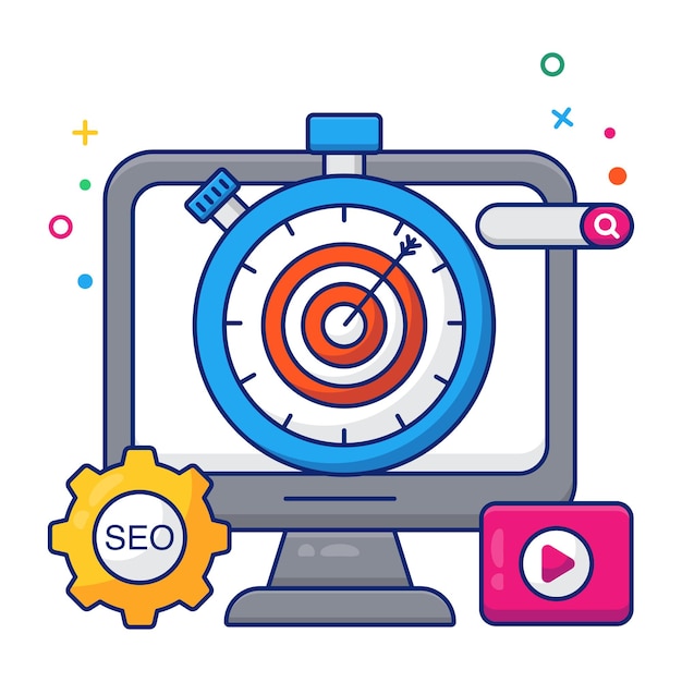 Moderne ontwerp icoon van seo target