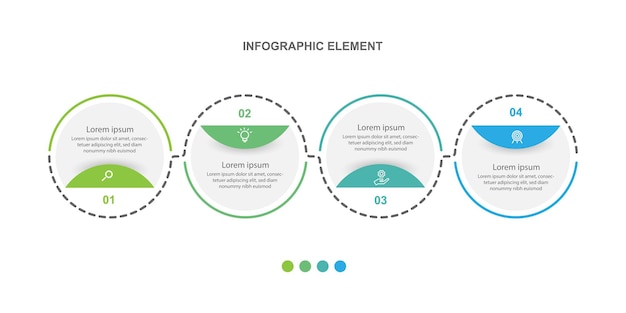 Moderne ontwerpsjabloon infographic vectorelement