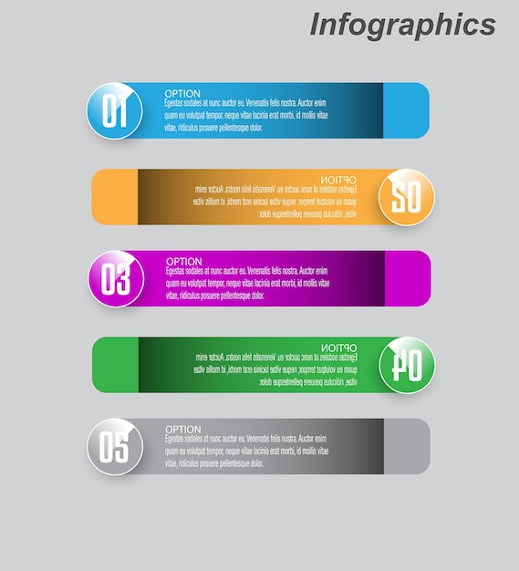 Moderne ontwerpsjabloon, infographics met stappen en opties