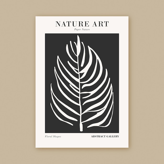 Moderne papieren natuurcompositie Afdrukbare Matisse Style Art Print