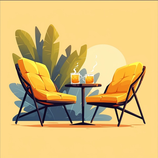 Vector moderne patio meubels set