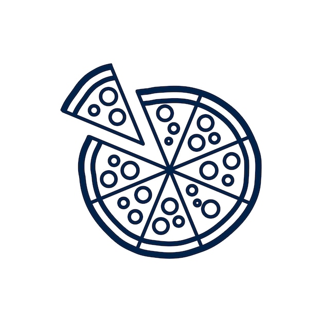 Moderne Pizza Icon Pizza Vector