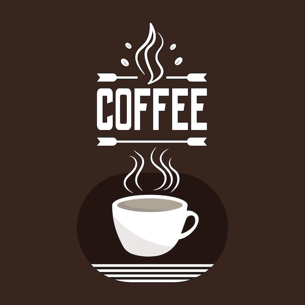 moderne platte koffie café pictogram logo vectorillustratie