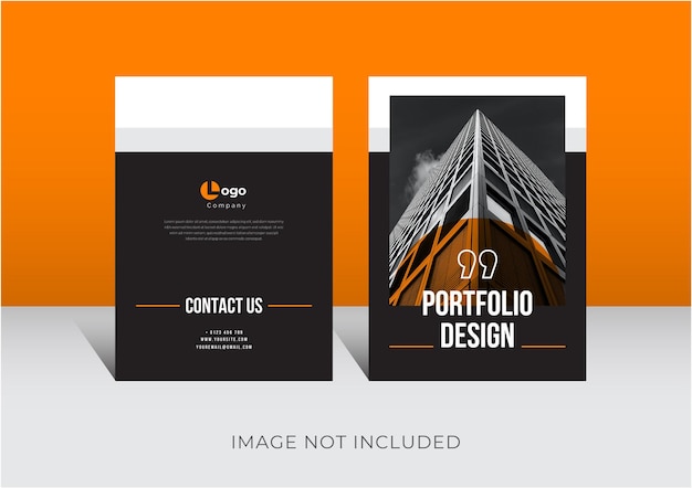 Vector moderne portfolio brochure sjabloon lay-out omslagontwerp