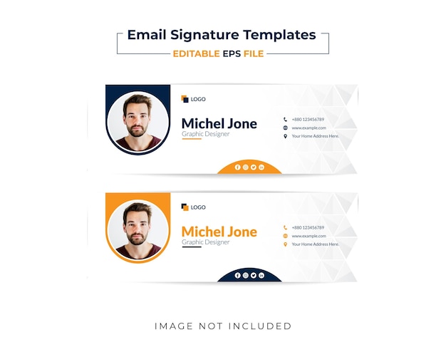 Moderne professionele e-mailhandtekening sjabloon ontwerplay-out