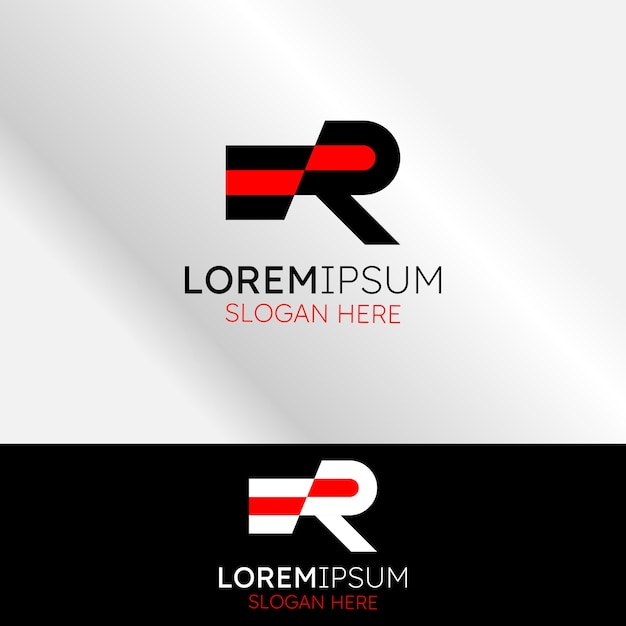 Moderne R Lettermark Logo Ontwerp